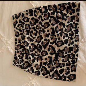 Leopard print loft skirt